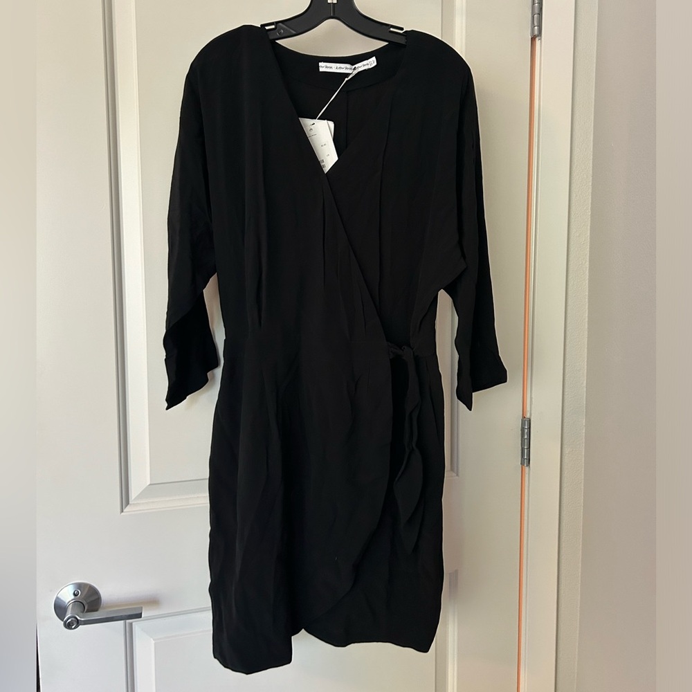 NWT & other stories, black wrap short dress
